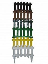 Заборчик Палисадник 3м (8шт h23) желтый штакетник