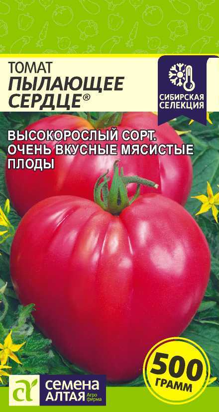 Томат Пылающее Сердце среднеросл, среднеранний, красно-малиновый, крупнопл 0,05гр СА/ЦВ