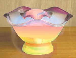 Лампа-туман TLT118A малый,матовая чаша,фиолетово-оранж