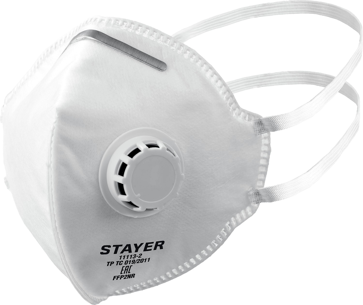 Защитная Полумаска STAYER FV-95 плоская, фильтрующая с клапаном выдоха FFP2 (11113-2)