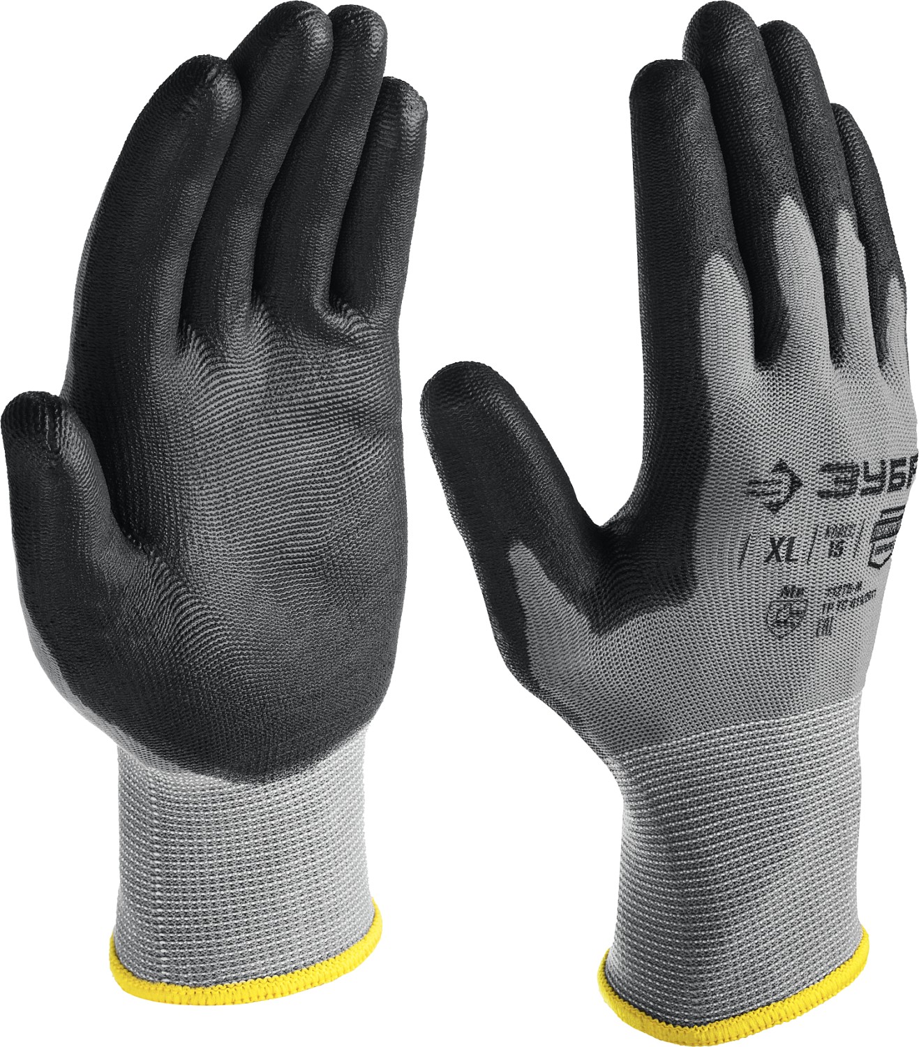 Перчатки ЗУБР с полиуретановым покрытием р.XL (11275-XL)